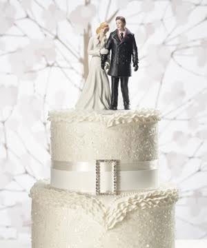 sujet gateau de mariage figurine theme hiver